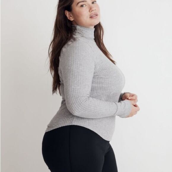 MWL Brushed Rib Long-Sleeve Turtleneck Top - Picture 1 of 5